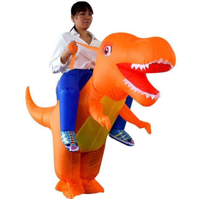 T-Rex Costume Dinosaure gonflable Adulte Costume T-rex fantaisie Déguisé pour Halloween Brown - Jeux - Jouets