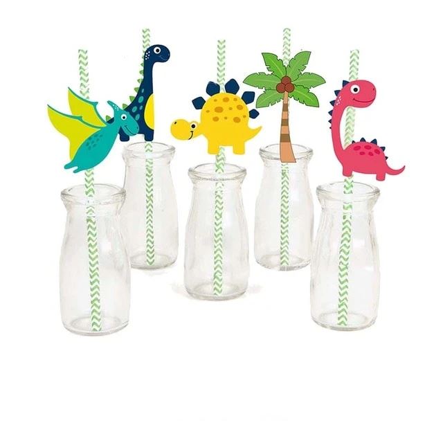 ASSIETTE 54pcs Articles de Fête de Dinosaure Comprennent Assiettes Tasses Serviettes de Table
