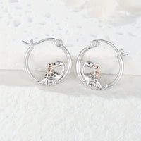 Boucles d’Oreilles Anneaux Dinosaures