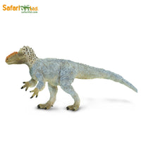 Figurine Yutyrannus PVC vue de trois quarts, rendu des proto-plumes sur le dos