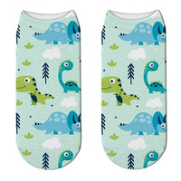 Chaussette Dinosaure <br>Dino Bleu et Vert