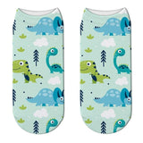 Chaussette Dinosaure <br>Dino Bleu et Vert
