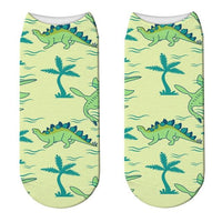 Chaussette Dinosaure <br>Stégosaures Vert Clair