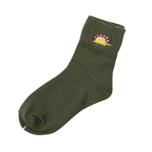 Chaussette Dinosaure <br>Stégosaure vert</br>