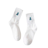 Chaussette Dinosaure <br>T-Rex Blanc</br>