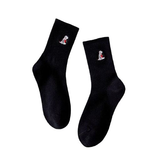 Chaussette Dinosaure <br>T-Rex Noir</br>