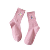 Chaussette Dinosaure <br>T-Rex Rose</br>
