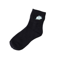 Chaussette Dinosaure <br>Triceratops Noir</br>