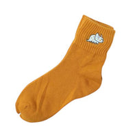 Chaussette Dinosaure <br>Triceratops Orange</br>