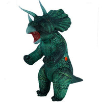 Déguisement Dinosaure <br>Gonflable</br> Tricératops Vert