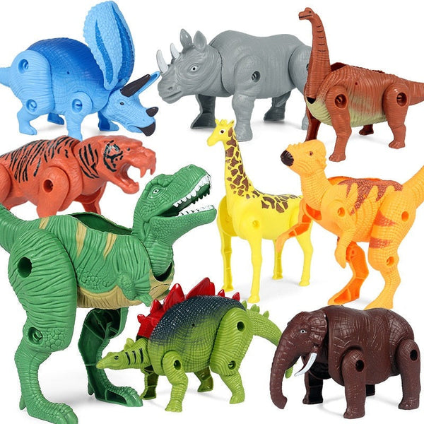 Coffret 46 Pièces Dinosaures – Avec Volcan, Nid, Arbres, Clôture Et Boîte De Rangement