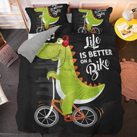 Housse de couette <br>Dinosaure</br> Bike