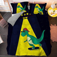Housse de couette <br>Dinosaure</br> Skateboard