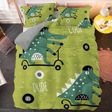 Housse de Couette <br>Dinosaure</br> Trottinette