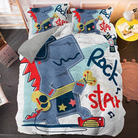 Housse de Couette <br>Dinosaure</br> Rock Star