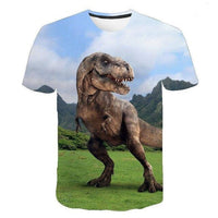 T-Shirt Dinosaure 3D <br>T-Rex Paysage</br>