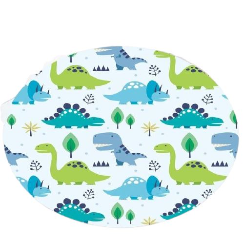 Tapis Dinosaure <br>Bleu et Vert