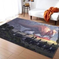 Tapis Dinosaure <br>T-Rex et sa Proie